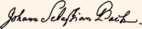 J.S. Bach's signature